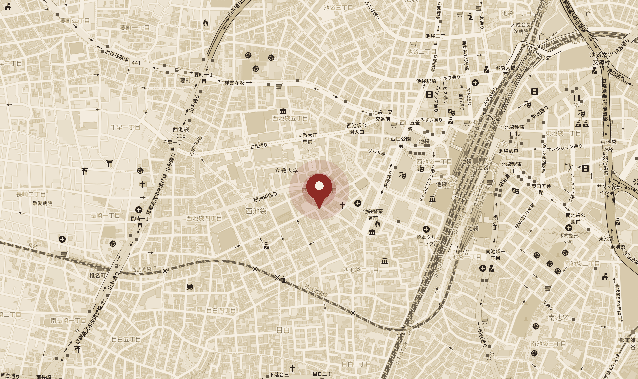 Map — 東京都豊島区西池袋3-36-20